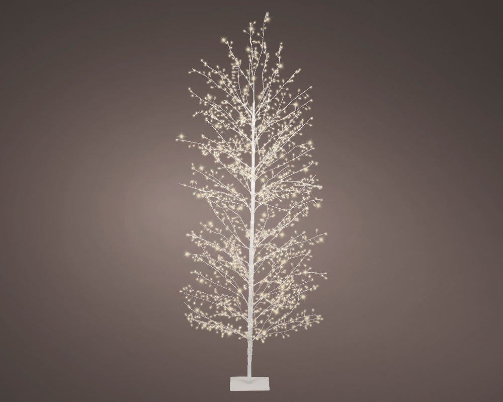 6 FT 1755 LED Warm White Micro Tree With White Trunk