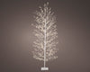 Árbol pequeño LED de 6 FT y 1755 luces de color blanco cálido con tronco blanco