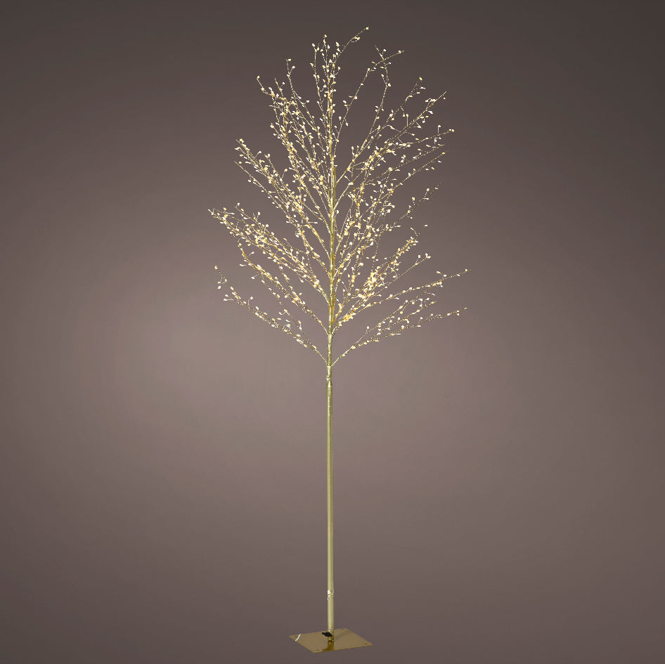 5 FT 480 LED Warm White Micro Tree With Gold Trunk