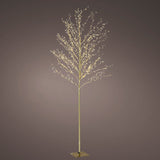 Decorative LED tree with a brown base on a dark gray background