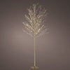 Decorative LED tree with a brown base on a dark gray background