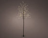 Árbol con tronco negro de 1,5 m y 480 luces LED blancas cálidas