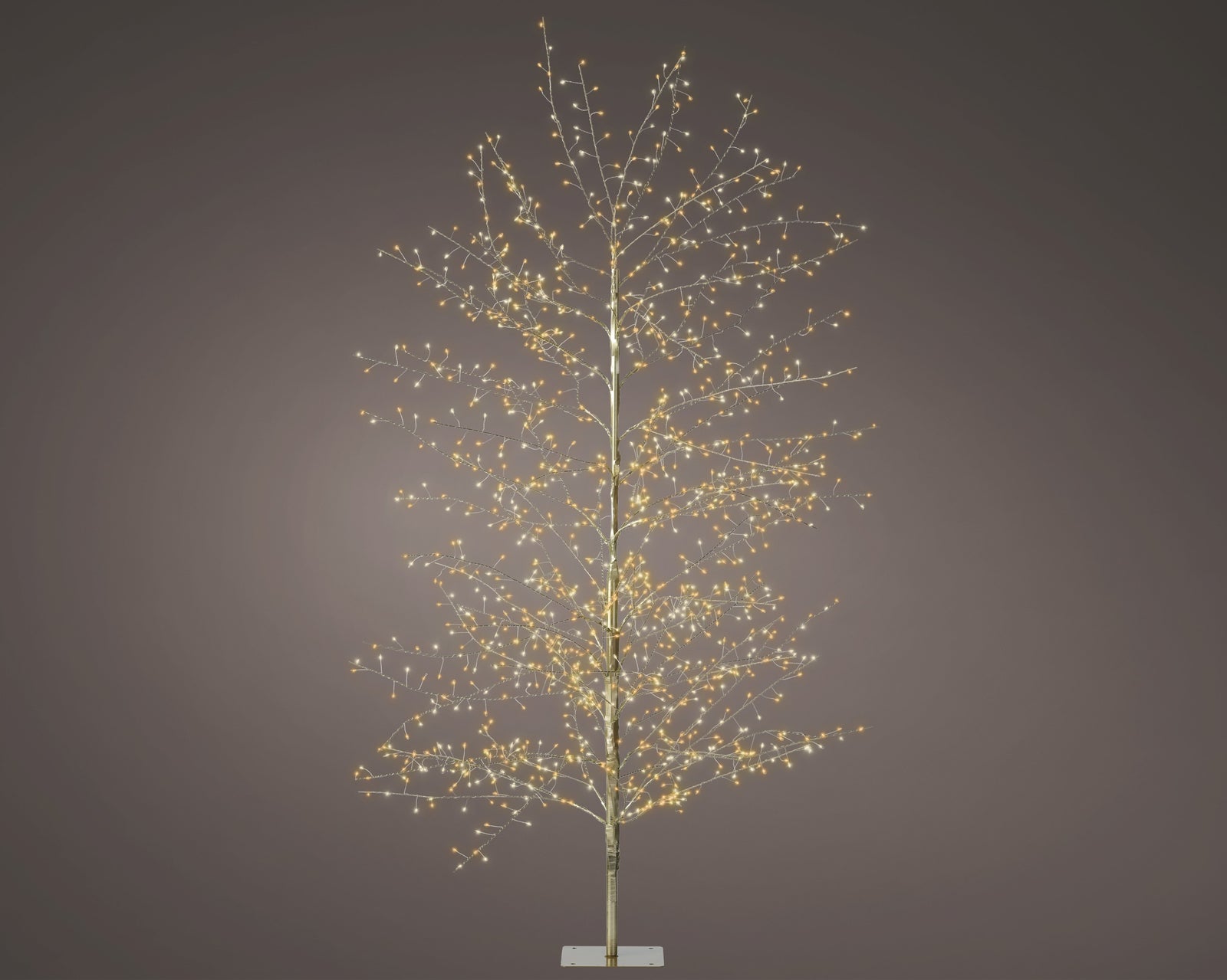 5 FT 1350 LED Warm White Micro Tree With Gold Trunk