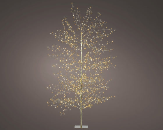 5 FT 1350 LED Warm White Micro Tree With Gold Trunk