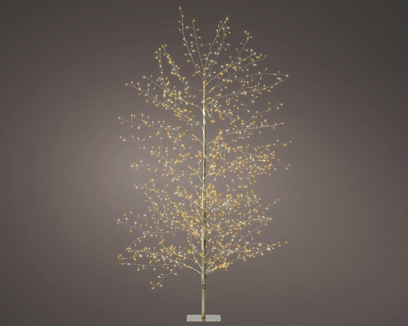5 FT 1350 LED Warm White Micro Tree With Gold Trunk