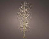 Árbol de Microleds de 1,8 m con 1755 LED Blancos Cálidos y Tronco Dorado