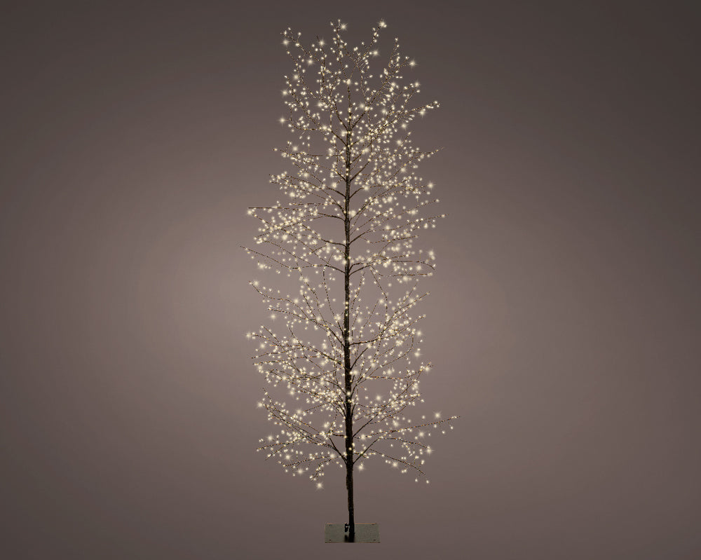 6 FT 1755 LED Warm White Micro Tree With Black Trunk