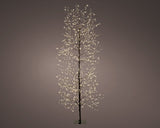 Árbol con micro luces LED cálidas de 1,8 m y 1755 luces, con tronco negro