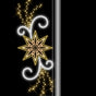 6 FT X 2 FT Warm White & White LED Star Pole Banner