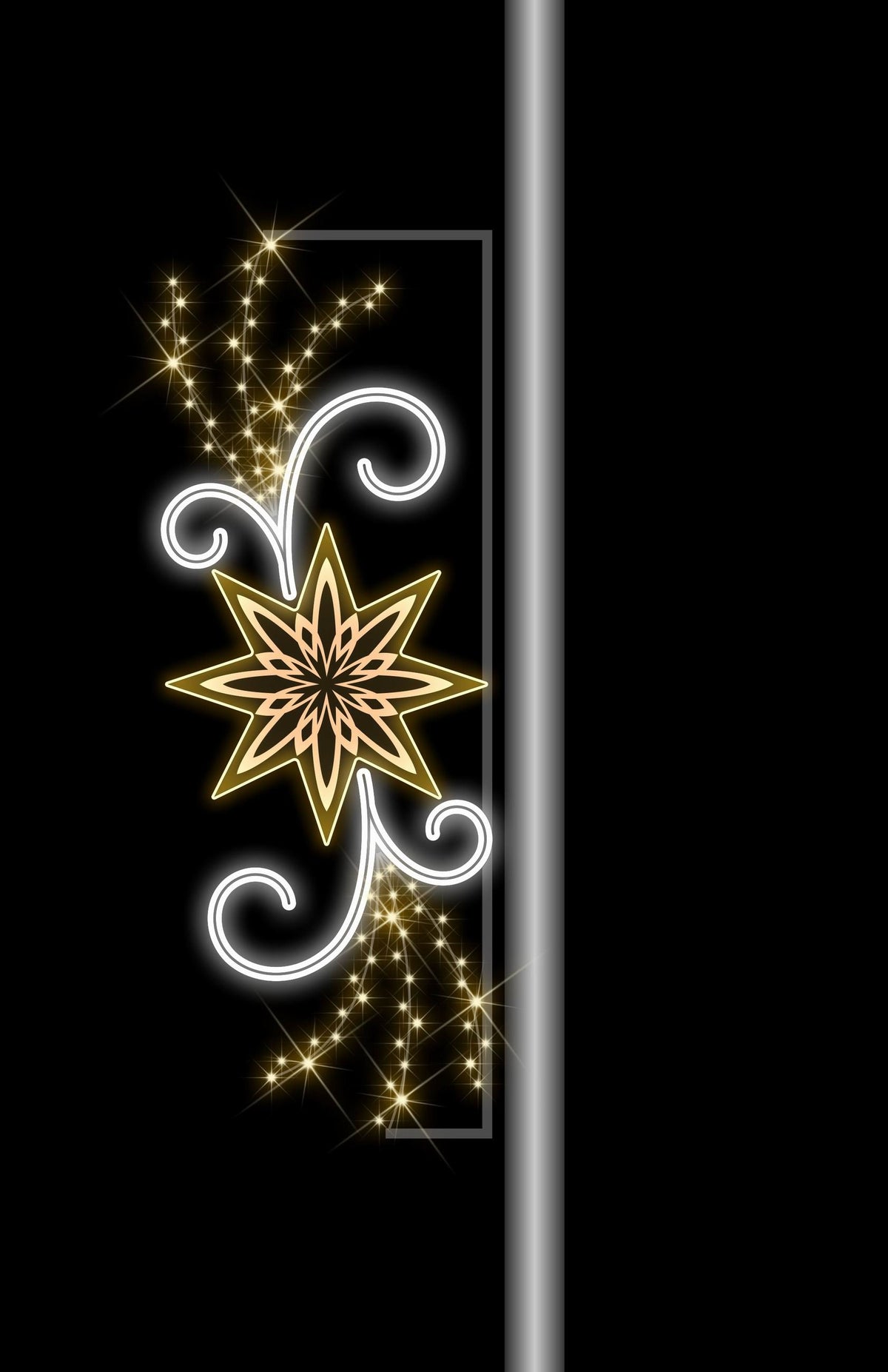 Decorative letter 'J' with floral design on a black background