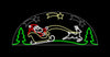 6 FT X 2 FT LED Animated Santa On Sleigh