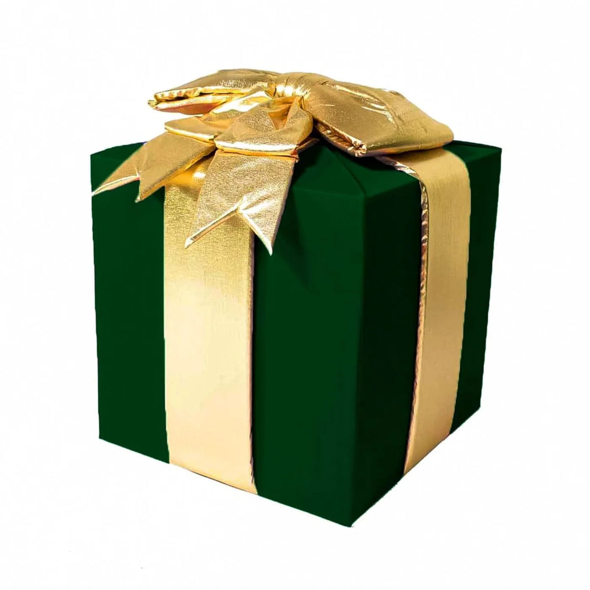 Caja de regalo de nailon verde de 12"