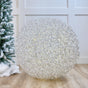 35" Silver 200 LED Warm White Lamp Ball