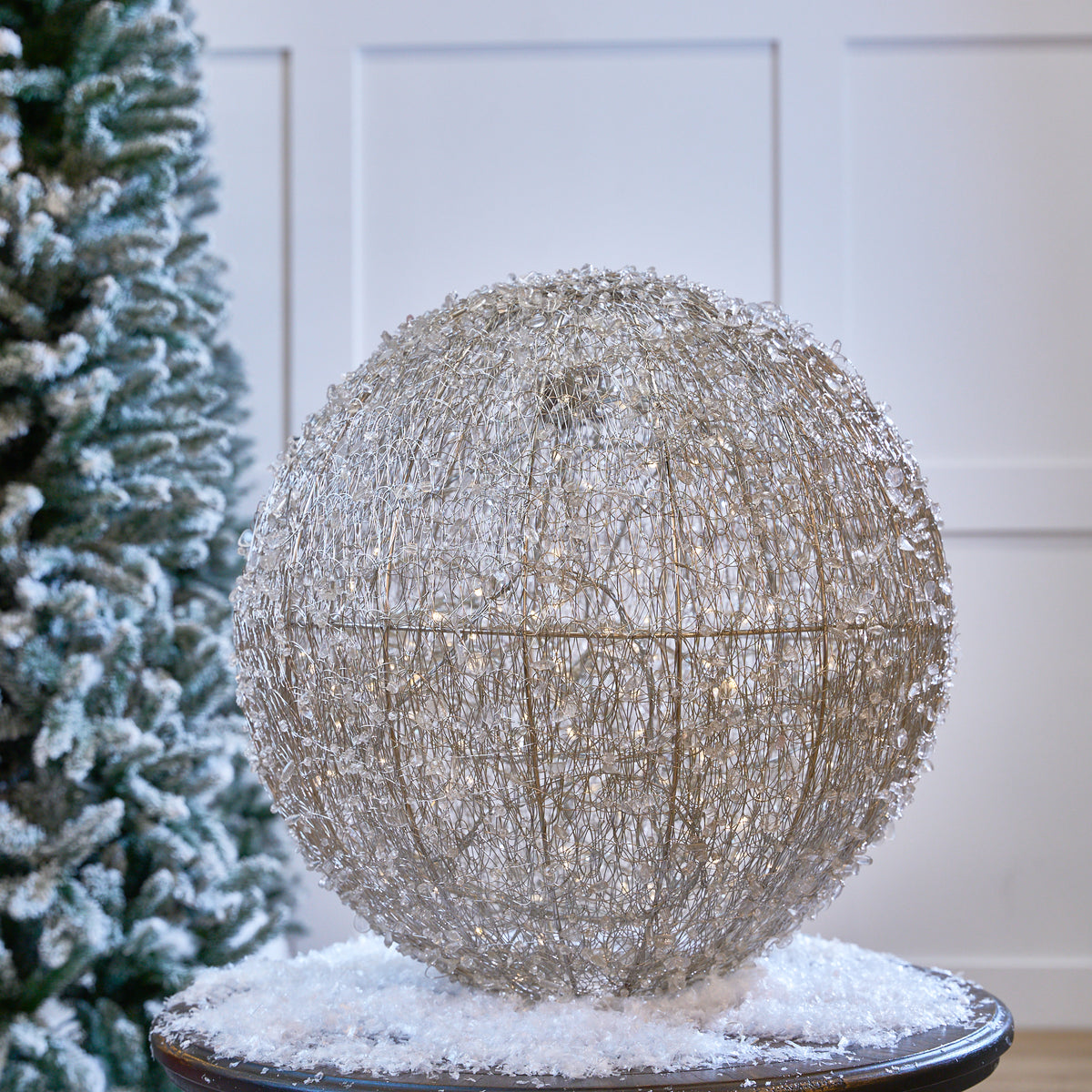 1.8 FT 165 LED Bola dorada blanco cálido
