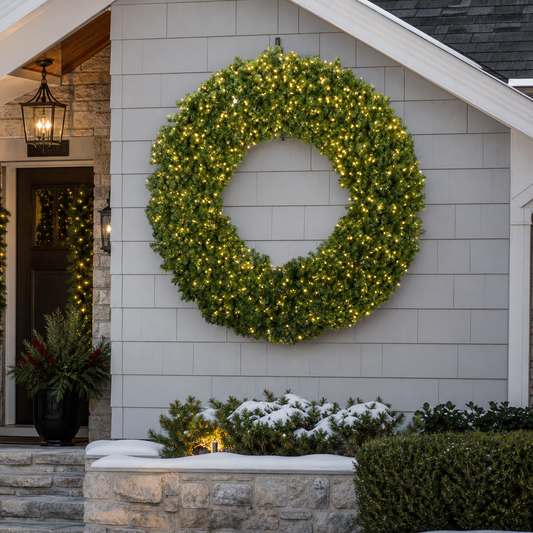 Commercial Wreath Pre Lit Warm White LED