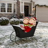 4.6 FT Black Holiday Sleigh