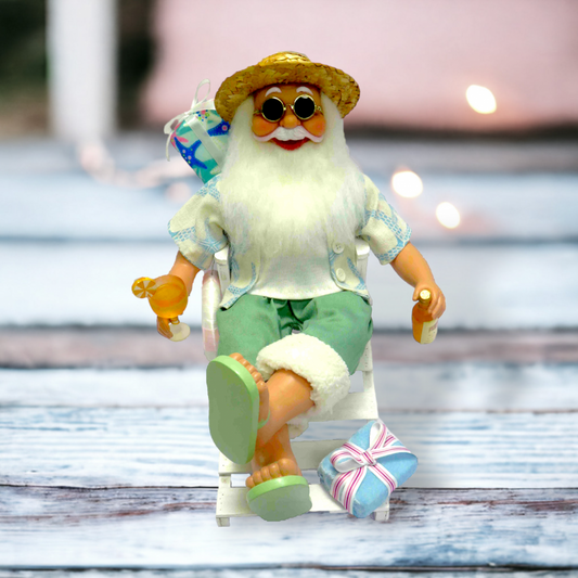 12" Beach Santa In Summer Vacation
