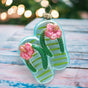 Tropical Teal Flip-Flop Ornament