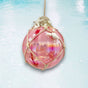 5" Pink Netted Ball Ornament With Starfish