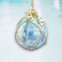 5" Blue Netted Ball Ornament With Starfish