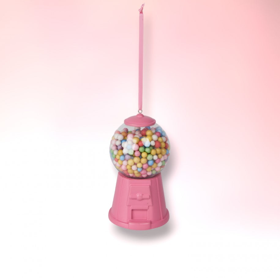 Bright Pink Bubblegum Machine Ornament