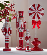 28" Peppermint Lollipop On Red Topiary Base