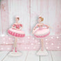 5" Pink Macaron Dancing Ballerina's Assorted Set of 2
