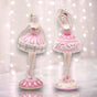 9.75" Pink Cake Ballerinas Assorted Set Of 2