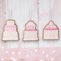 Pink Royal Icing Assorted Cookie Ornament Set Of 3