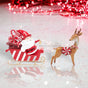 14.5" Santas Candy Cane Sled With Reindeer