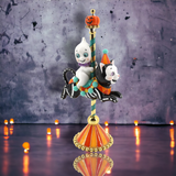 11" Ghost On Cat Carousel & Pumpkin