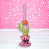10" Left Witch Hand Candle Holder With Orange Pumpkin
