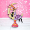 15" Witch On Moon With Purple Dress & Orange Hat