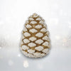 10" Frosted Gold Pinecone