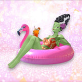 12" Monster Bride On Flamingo Float