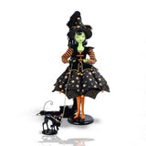3 FT Green Witch With Black Cat
