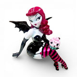 2 FT Pink Hair Girly Bat Witch With Cupcake