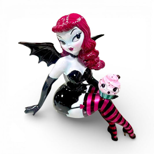2 FT Pink Hair Girly Bat Witch With Cupcake