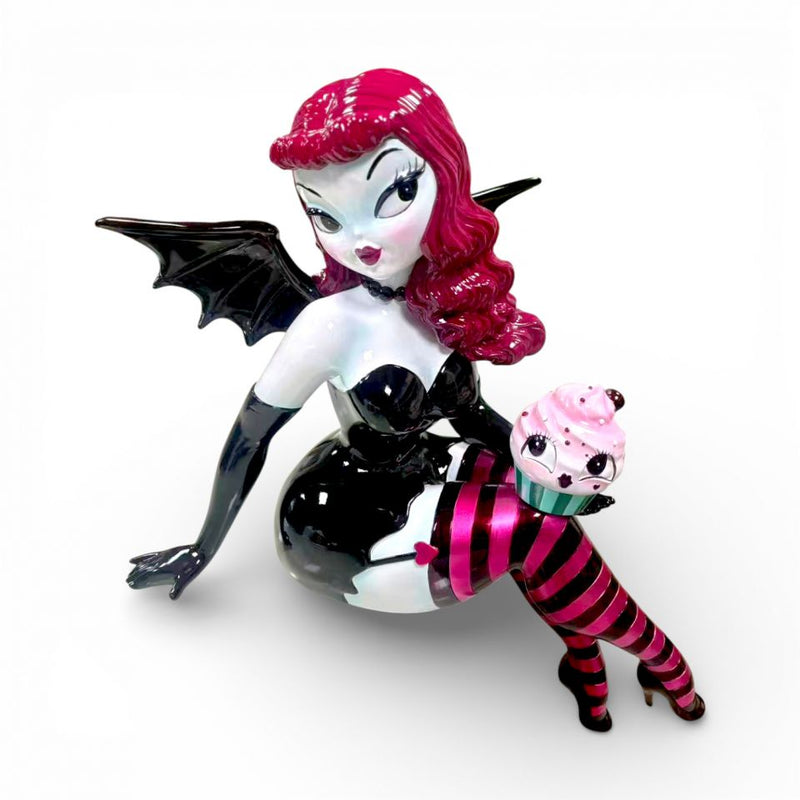 2 FT Pink Hair Girly Bat Witch With Cupcake