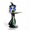 2 FT Purple Hair Witch With Serving Tray