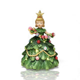 8" Vintage Christmas Tree Girl With Star Headband