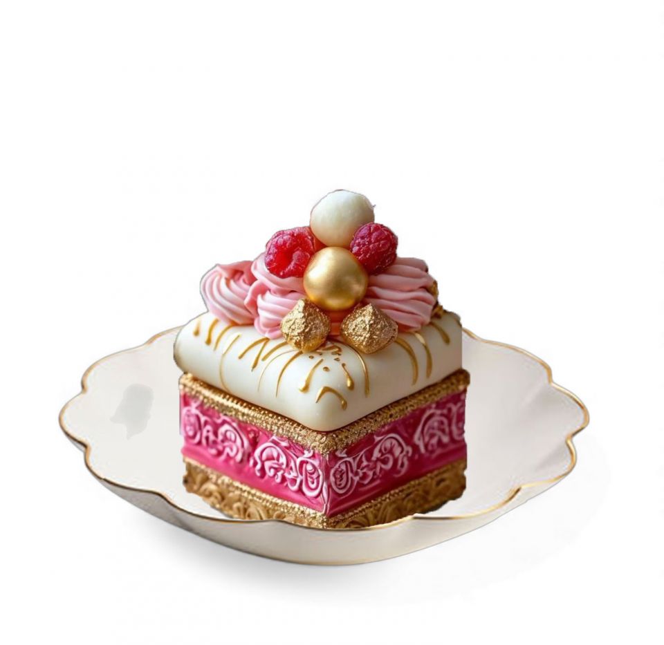 5" Pink Raspberry Patisserie Dessert Clip