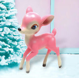 12" Pink Retro Standing Deer