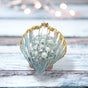 5" Jewel Scallop Shell Ornament Set Of 2