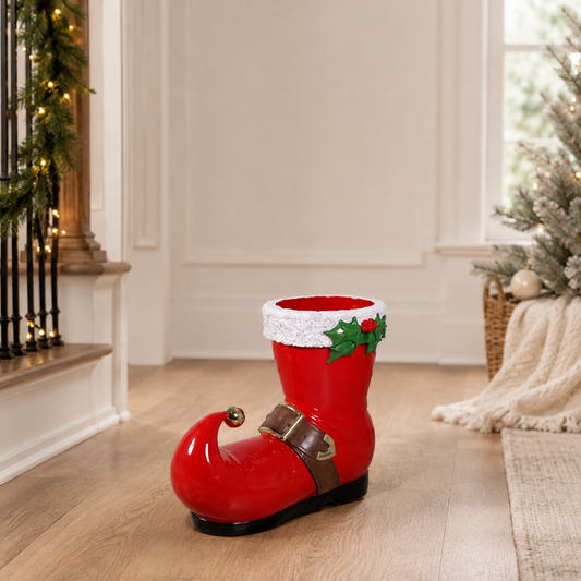 2.5 FT Red & White Christmas Boot