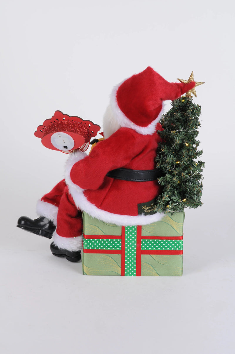 Karen Didion Originals 14" Lighted Merry Christmas Santa