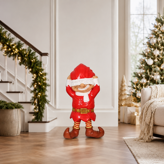 3 FT Red Playful Santa Elf
