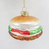 Juego de 6 adornos de cristal para hamburguesas de 2,5"