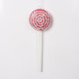 10" Red Lollipop With Clear Glitter Set Of 12