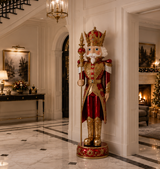 8 FT Metallic Red & Gold Nutcracker